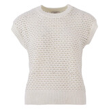 Enjoy Gilet grof gebreid met parel 421024 Enjoy Gilet grof gebreid met parel 421024