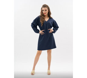 Iz Naiz Sweat jurk v-hals 12008