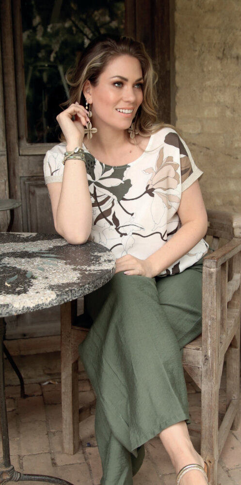 Enjoy Pantalon uni wide leg 127071