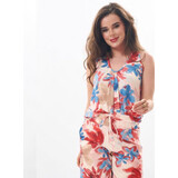 Iz Naiz Top v-hals bloemen print 3382