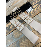 Elastische riem met 2x vierkant gesp 29483