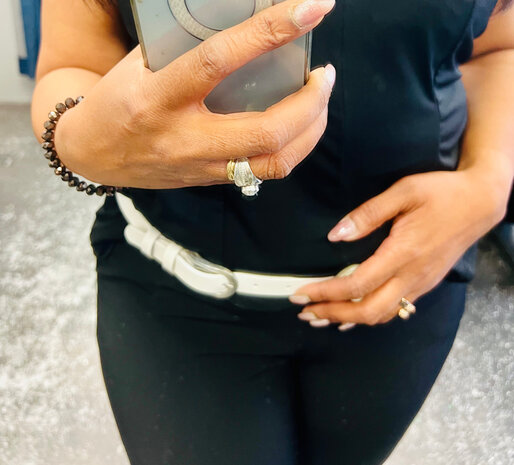 Lederen riem 2 cm breed 3053