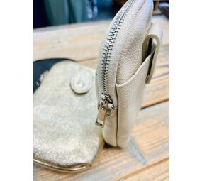 Phone bag 3 vaks echt leder Pada