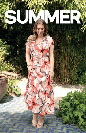 Enjoy Jurk kapmouw bloemprint 156580 Enjoy Jurk kapmouw bloemprint 156580