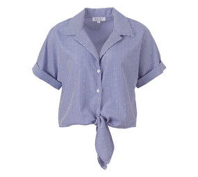 Enjoy Blouse strepen strass knoop 127119 Enjoy Blouse strepen strass knoop 127119