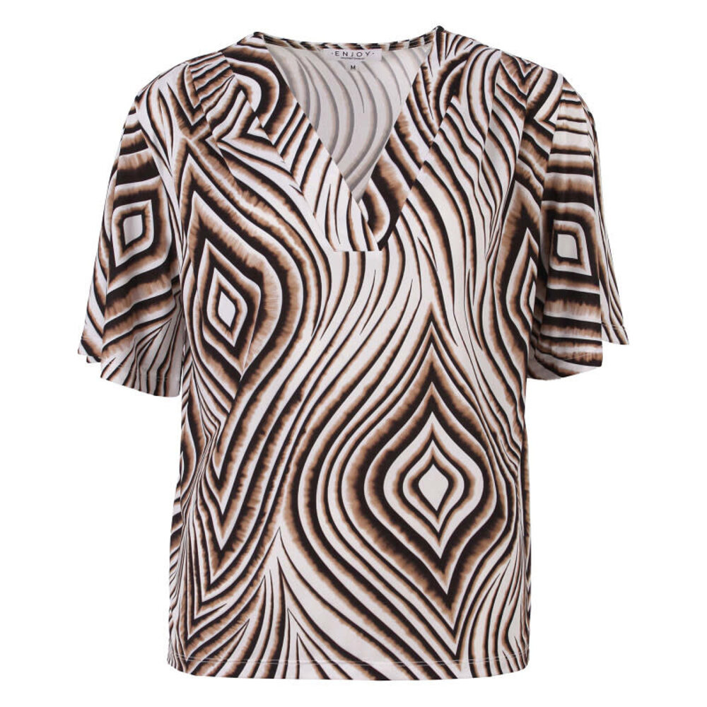 Enjoy Top km v-hals print 183304