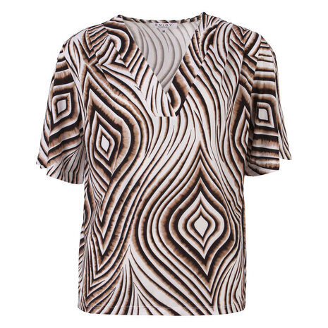 Enjoy Top km v-hals print 183304
