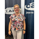 Enjoy Blouson v-hals allover print 183056 Enjoy Blouson v-hals allover print 183056