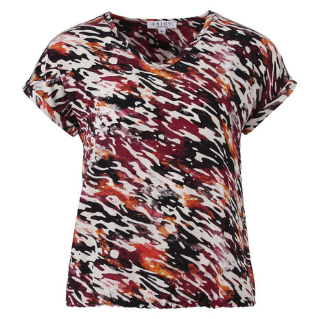 Enjoy Blouson v-hals allover print 183056