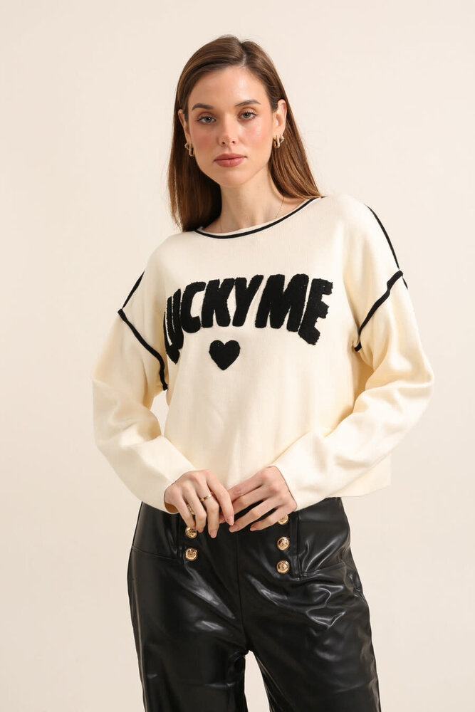 J H Fashion Sweater Lucky Me 22018 J H Fashion Sweater Lucky Me 22018