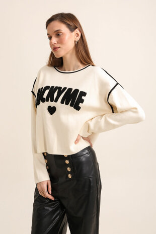 J H Fashion Sweater Lucky Me 22018 J H Fashion Sweater Lucky Me 22018