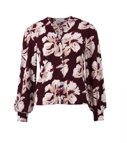 Enjoy Blouse v-hals allover bloemen 412837 Enjoy Blouse v-hals allover bloemen 412837
