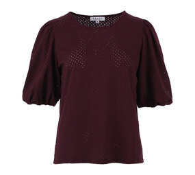 Enjoy Top jacquard korte pofmouw 183289 Enjoy Top jacquard korte pofmouw 183289