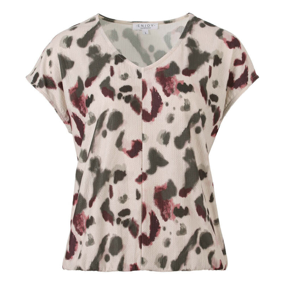 Enjoy Blouson v-hals allover print 167800