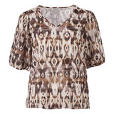 Enjoy Blouson v-hals korte pofmouw 472069 Enjoy Blouson v-hals korte pofmouw 472069