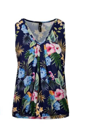 Iz Naiz Top tropical print 3382