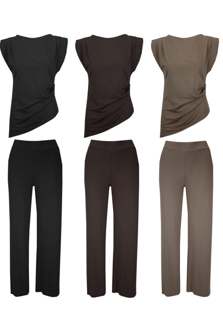 Iz Naiz Broek viscose loose fit 12267