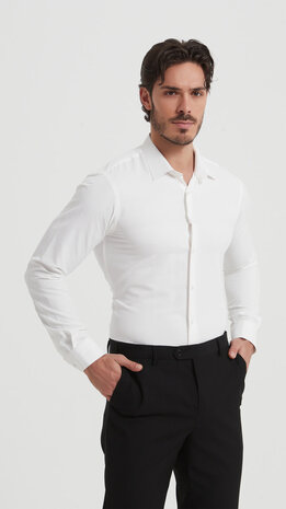 Yves Enzo Overhemd slim fit uni 100