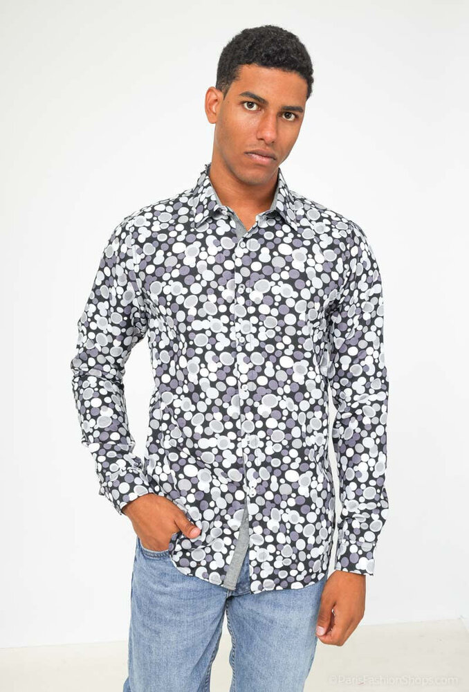 Yves Enzo Overhemd slim fit print 5046