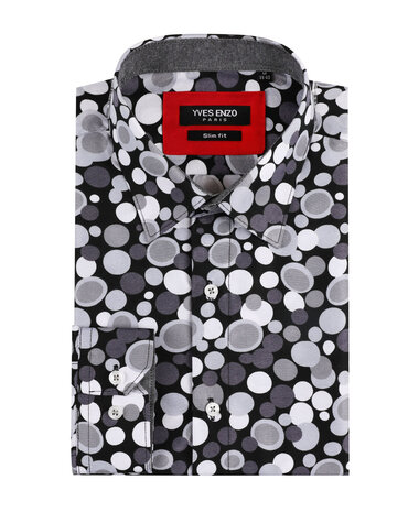 Yves Enzo Overhemd slim fit print 5046