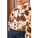 Super Mode Fur Jas Cow print F077 Super Mode Fur Jas Cow print F077