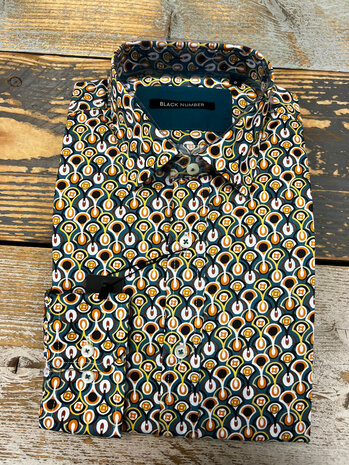 Black Number Overhemd print 3061