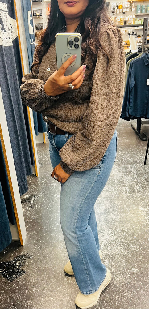 Enjoy Blouse uni v-hals 413450 Enjoy Blouse uni v-hals 413450