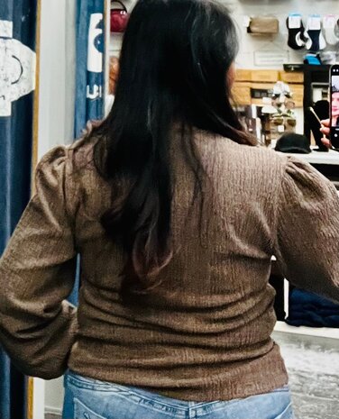 Enjoy Blouse uni v-hals 413450 Enjoy Blouse uni v-hals 413450