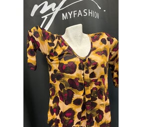 Iz Naiz Blouson v-hals print 3418 Iz Naiz Blouson v-hals print 3418