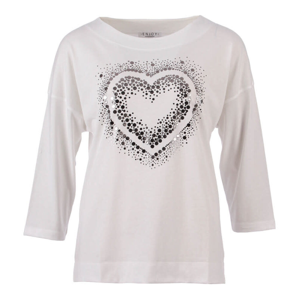 Enjoy T-Shirt 3/4 mw hart front print 151697 Enjoy T-Shirt 3/4 mw hart front print 151697