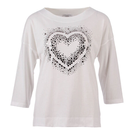 Enjoy T-Shirt 3/4 mw hart front print 151697 Enjoy T-Shirt 3/4 mw hart front print 151697