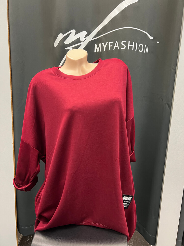 Shirt oversized side zipper ING