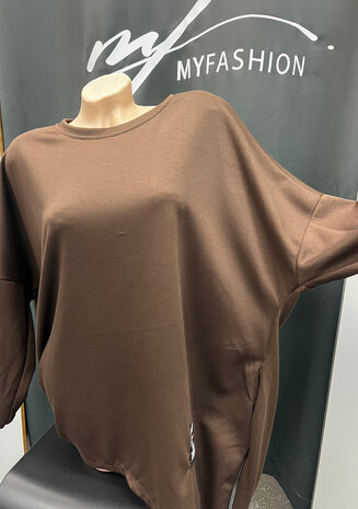 Shirt oversized side zipper ING