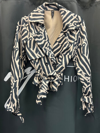 Iz Naiz Jacket Suede zebra 20044 Iz Naiz Jacket Suede zebra 20044