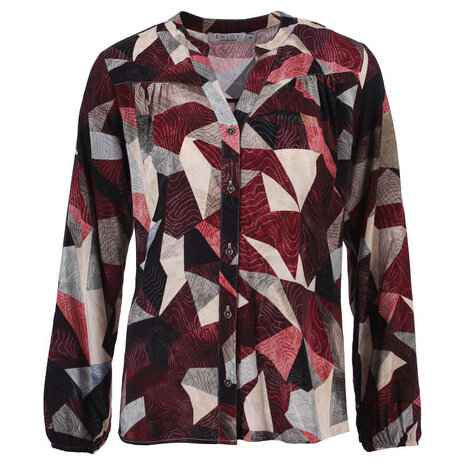 Enjoy Blouse v-hals allover print 882340 Enjoy Blouse v-hals allover print 882340