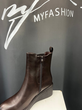 Korte laarsje sleehak rits 6815