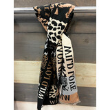 Sjaal dierenprint tekst 2902 Sjaal dierenprint tekst 2902