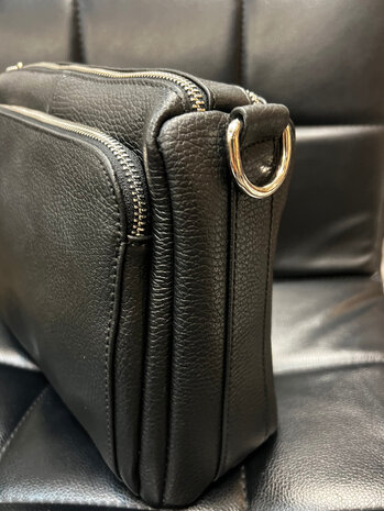 Crossbag echt leder 3 vaks Subag Crossbag echt leder 3 vaks Subag