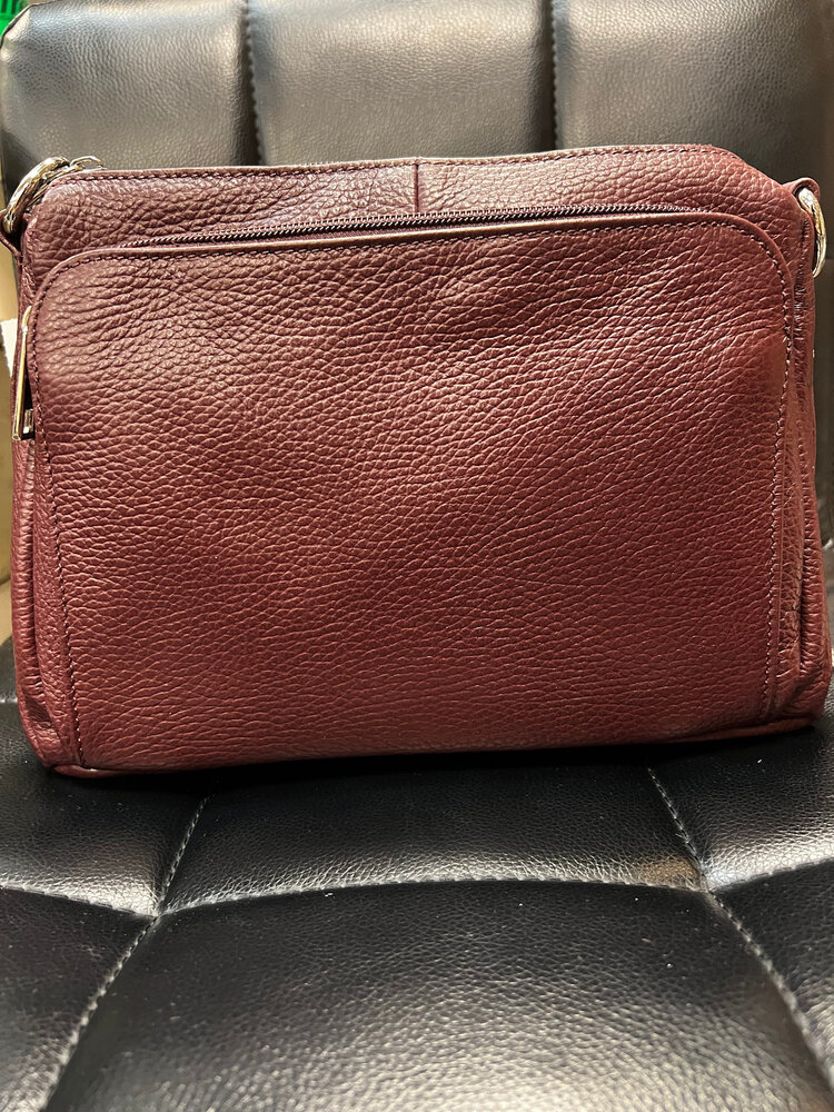 Crossbag echt leder 3 vaks Subag Crossbag echt leder 3 vaks Subag