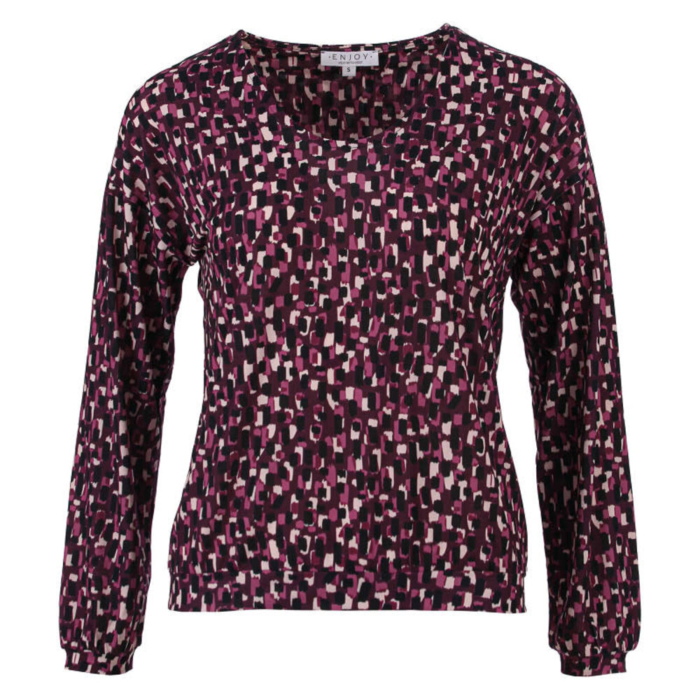 Enjoy Blouson lm ronde v-hals 183164 Enjoy Blouson lm ronde v-hals 183164