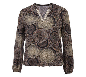 Enjoy Blouse v-hals tape aop 882750 Enjoy Blouse v-hals tape aop 882750