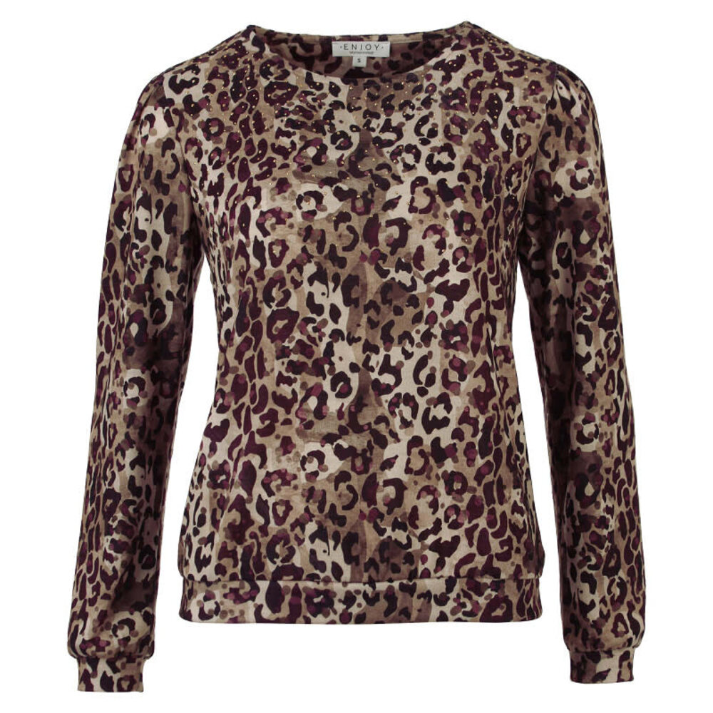 Enjoy Blouson cosy dierenprint 183342 Enjoy Blouson cosy dierenprint 183342