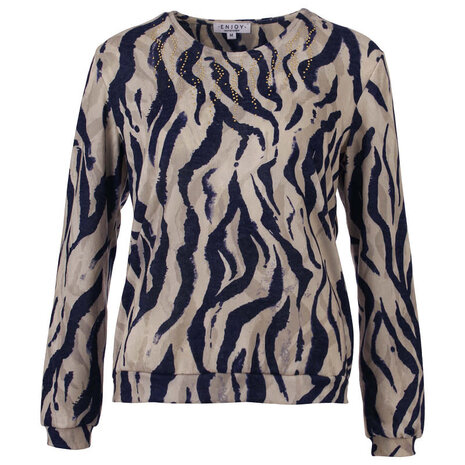 Enjoy Sweater cosy zebra print 183426 Enjoy Sweater cosy zebra print 183426