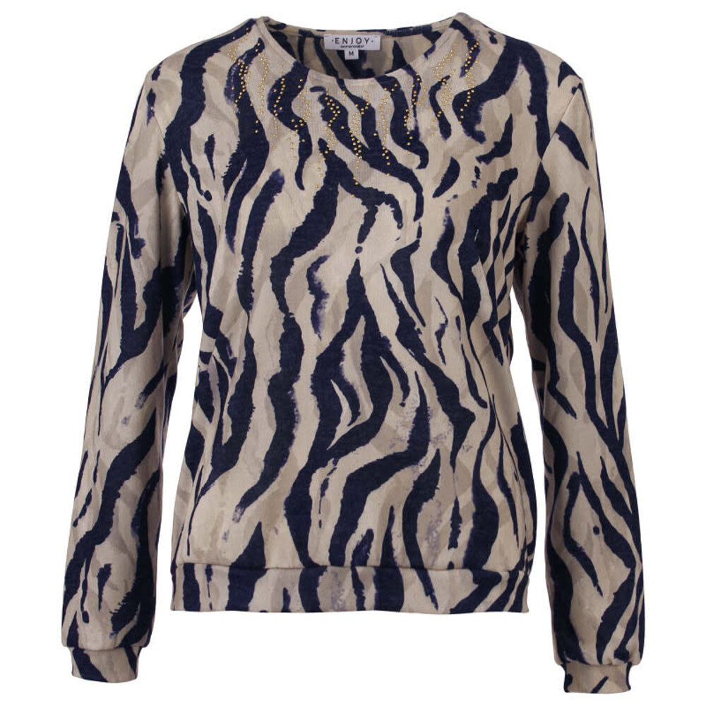 Enjoy Sweater cosy zebra print 183426 Enjoy Sweater cosy zebra print 183426