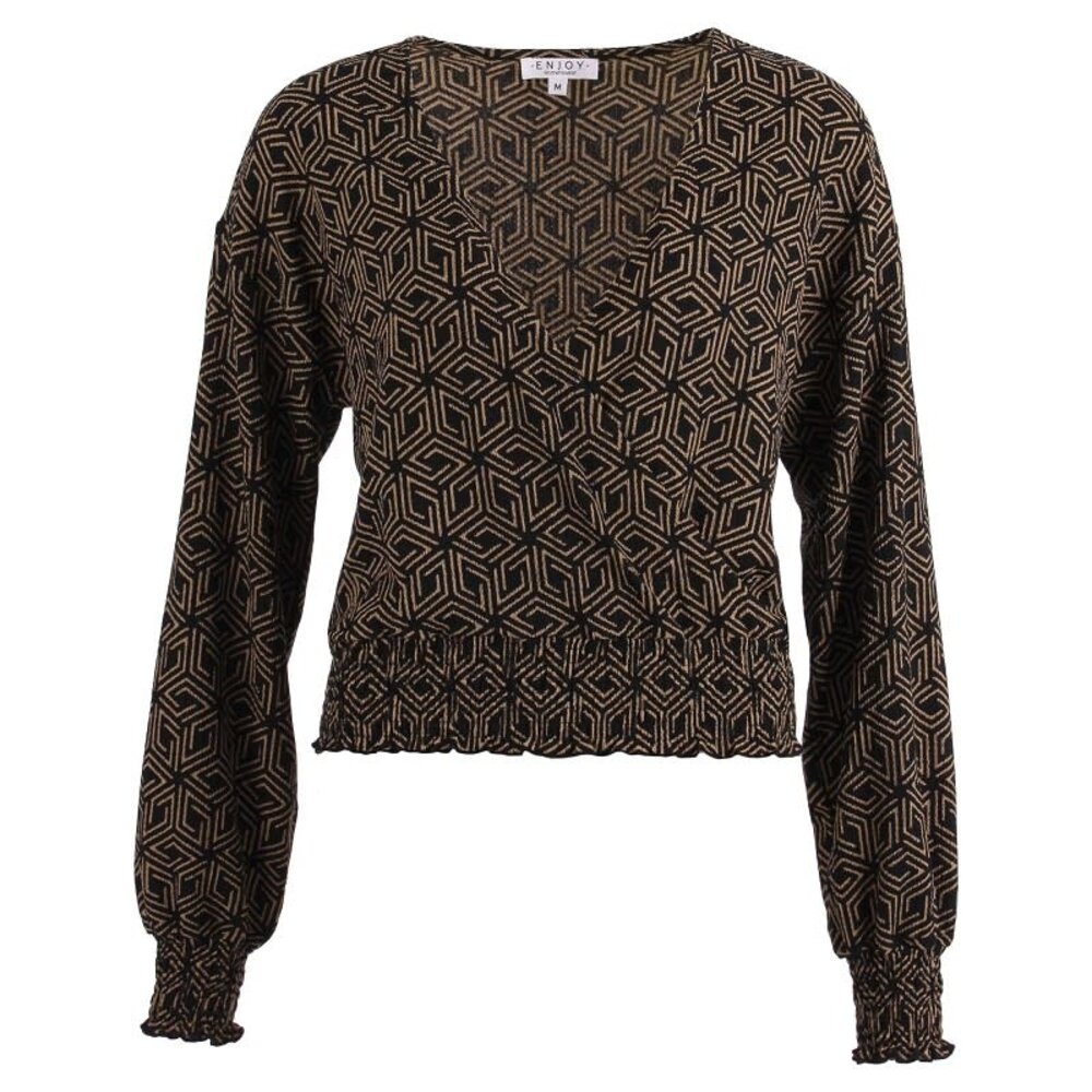 Enjoy Blouson overslag grafische print 614105