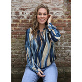 Enjoy Blouson blouse v-hals aop 881610 Enjoy Blouson blouse v-hals aop 881610