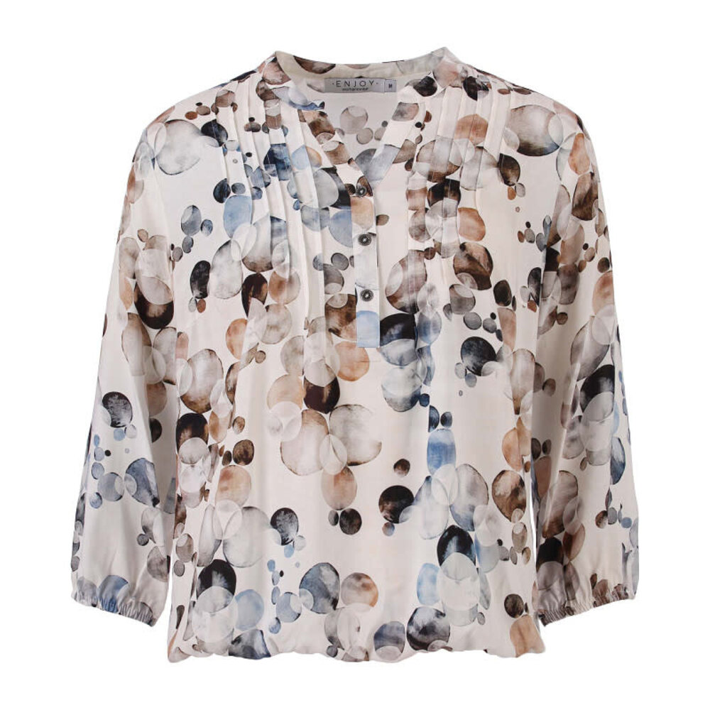Enjoy Blouson blouse cirkel print 880000