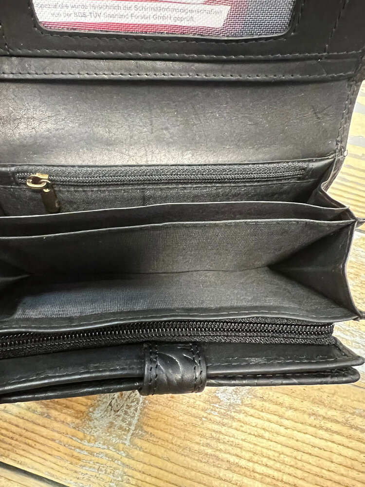 Portemonnee print echt leder LW001