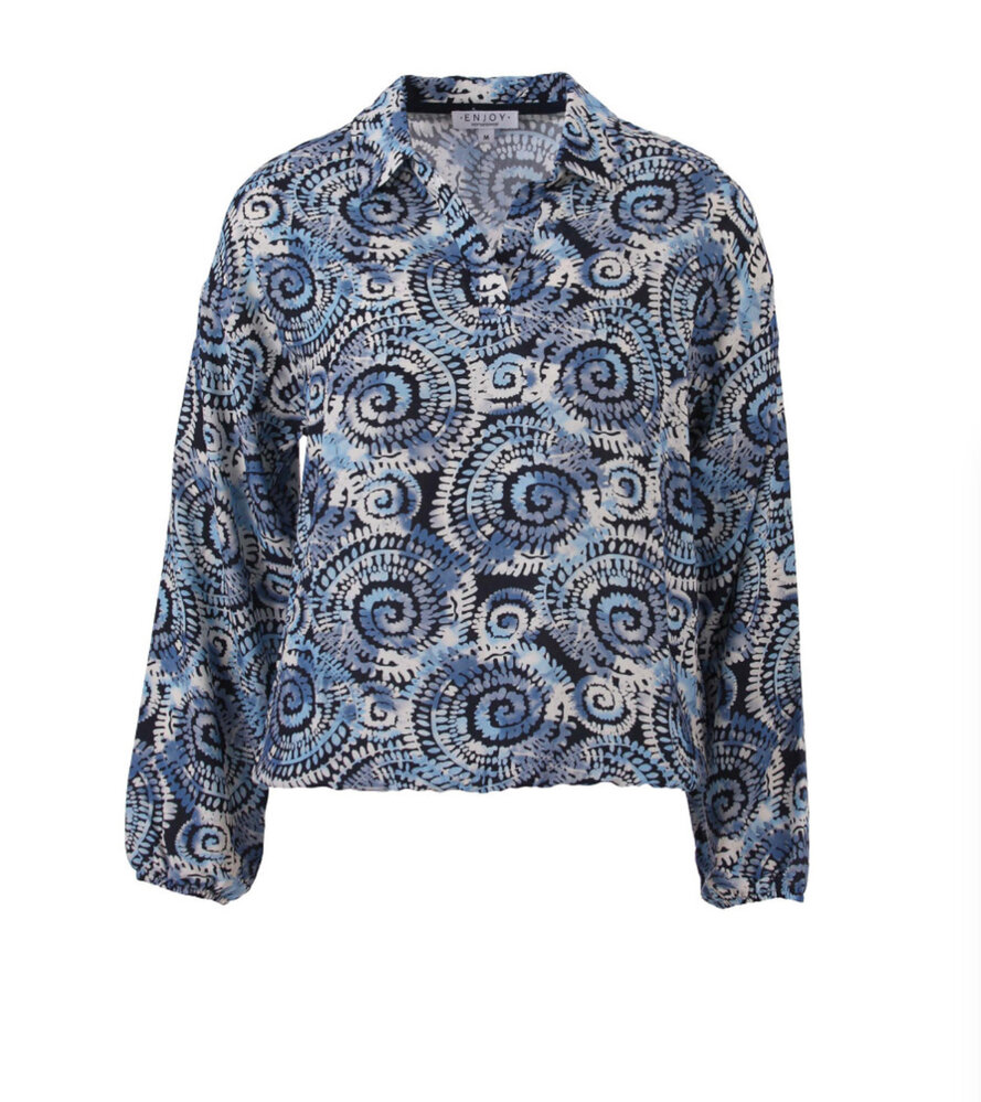 Enjoy Blouson lm polokraag aop 157376 Enjoy Blouson lm polokraag aop 157376