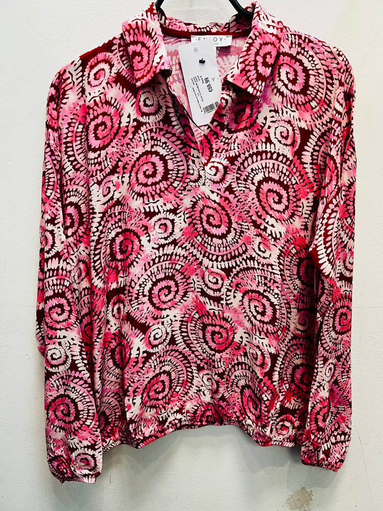 Enjoy Blouson lm polokraag aop 157376 Enjoy Blouson lm polokraag aop 157376